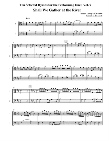 Ten Selected Hymns for the Performing Duet, Vol. 9 - viola and cello