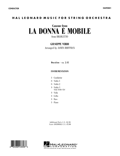 La Donna e Mobile (from Rigoletto) - Full Score