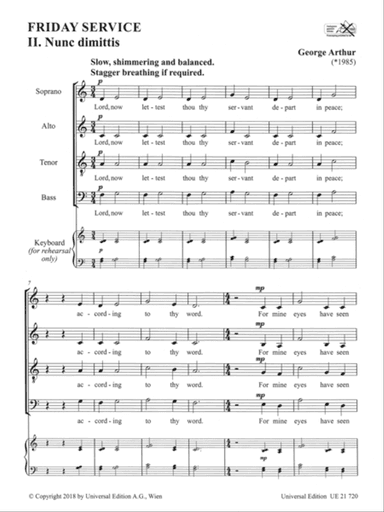 Friday Service II. Nunc dimittis