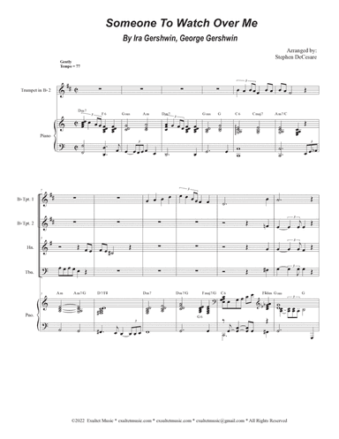 Someone To Watch Over Me (Brass Quartet and Piano)
