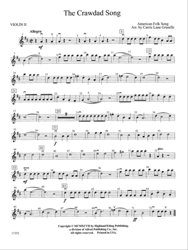 The Crawdad Song: 2nd Violin