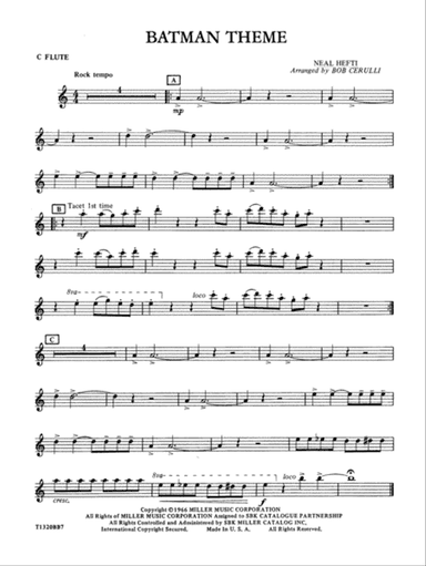 Batman Theme: Flute