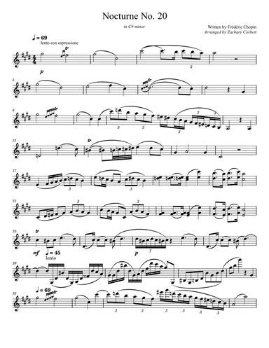 Nocturne No. 20 in C# Minor