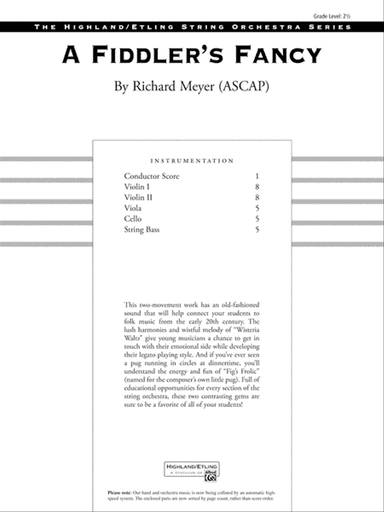 A Fiddler's Fancy: Score