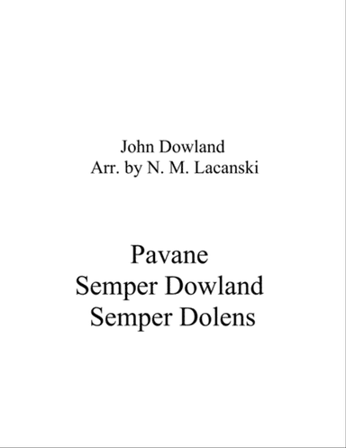 Pavane Semper Dowland Semper Dolens