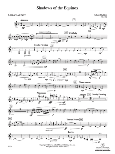 Shadows of the Equinox: 3rd B-flat Clarinet