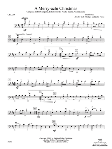 A Merry-achi Christmas: Cello