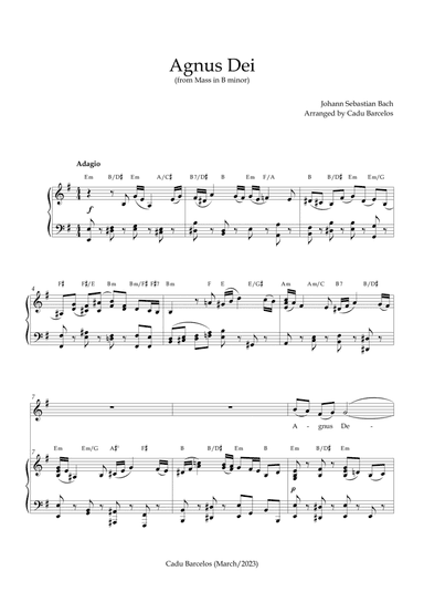 Agnus Dei - Mass B Minor BACH - E minor Chords