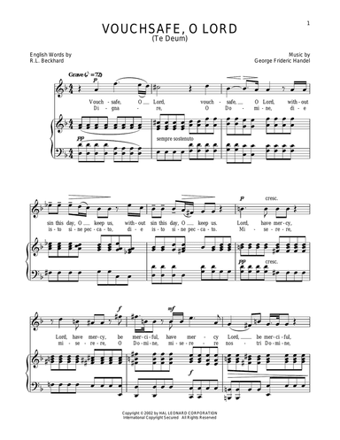 Te Deum (Vouchsafe, O Lord)