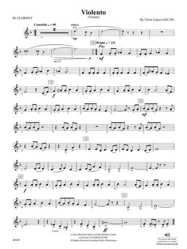 Violento: 1st B-flat Clarinet