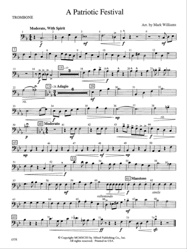 A Patriotic Festival: 1st Trombone