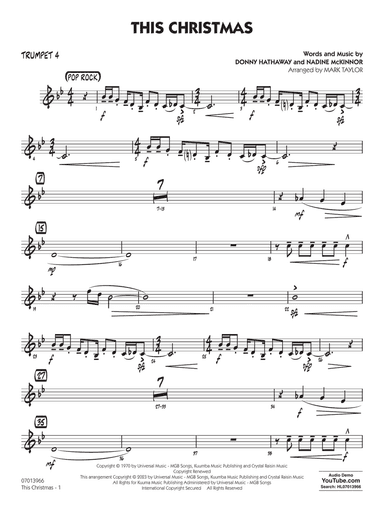 This Christmas (Key: Ab) (arr. Mark Taylor) - Trumpet 4