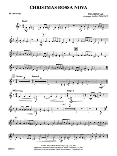 Christmas Bossa Nova: 1st B-flat Trumpet