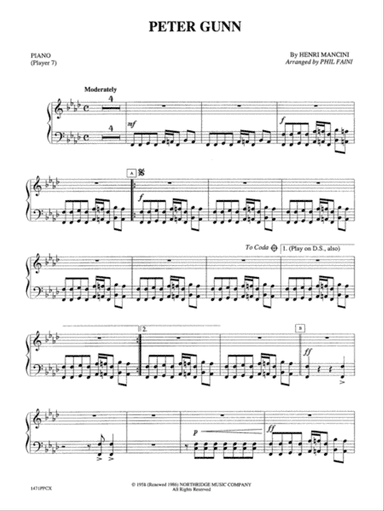 Peter Gunn: Piano Accompaniment