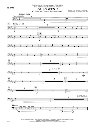Rails West! (A Tale of the Odessa Puddle Jumper): Timpani