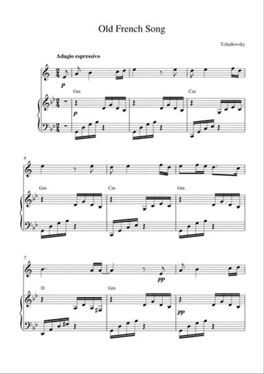 Old French Song (modern version for soprano saxophone and piano)