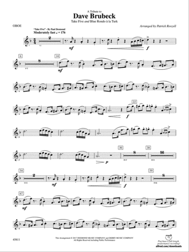 A Tribute to Dave Brubeck: Oboe