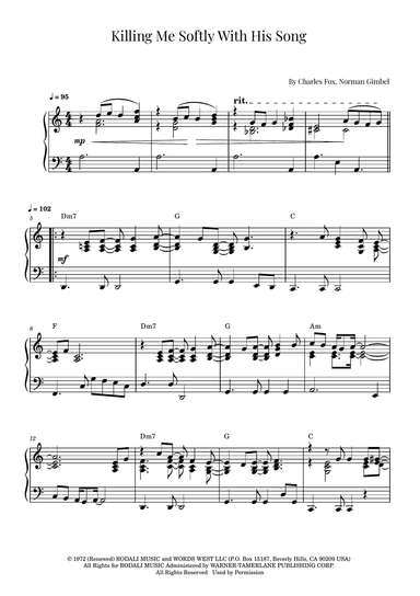 Killing Me Softly With His Song