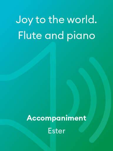 Joy to the world. Flute and piano