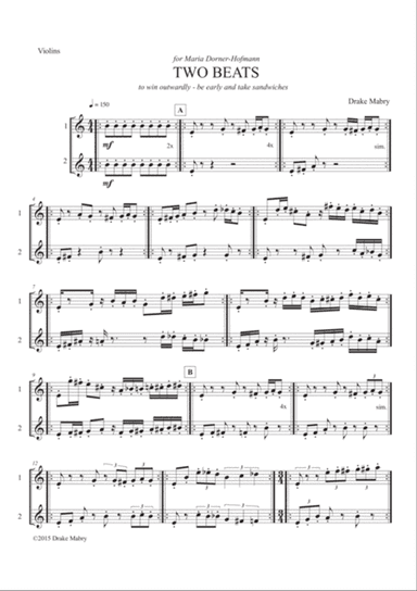 TWO BEATS (2 violins)
