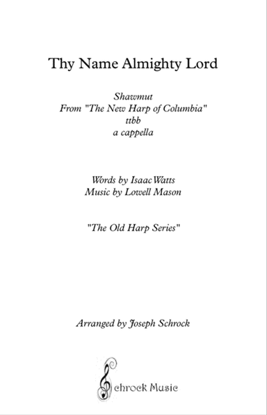 Thy Name Almighty Lord
