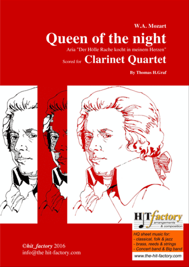The Magic Flute Queen of the night - KV 620 W.A.Mozart - Clarinet Quartet - C-Minor