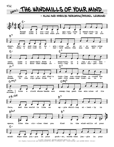 The Windmills Of Your Mind (High Voice)