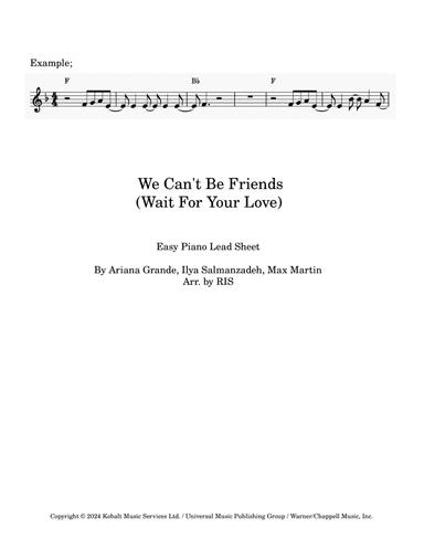 We Can't Be Friends (Wait For Your Love)