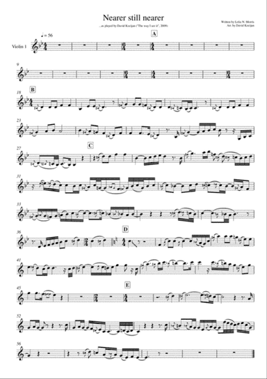 Nearer still nearer - duet (violin)