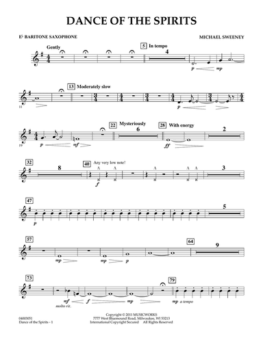 Dance Of The Spirits - Eb Baritone Saxophone