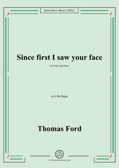 Ford-Since first I saw your face,in G flat Major