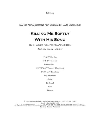 Killing Me Softly With His Song