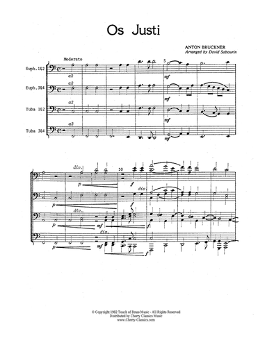 Os Justi for 8-part Tuba Ensemble