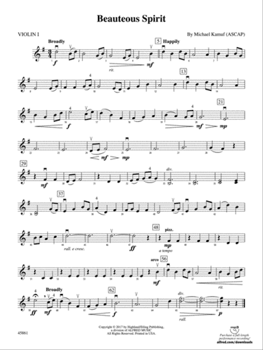 Beauteous Spirit: 1st Violin