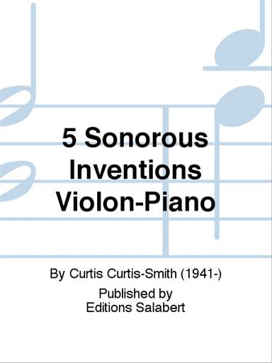 5 Sonorous Inventions Violon-Piano