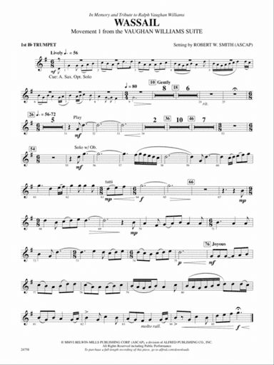 Wassail: 1st B-flat Trumpet