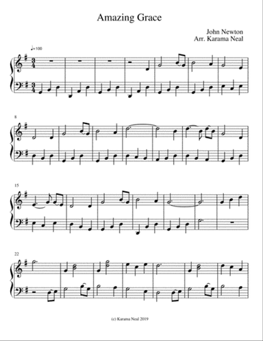 Amazing Grace! How Sweet the Sound.