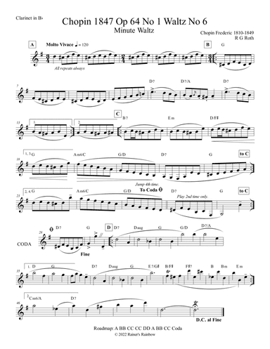 Chopin Minute Waltz Clarinet