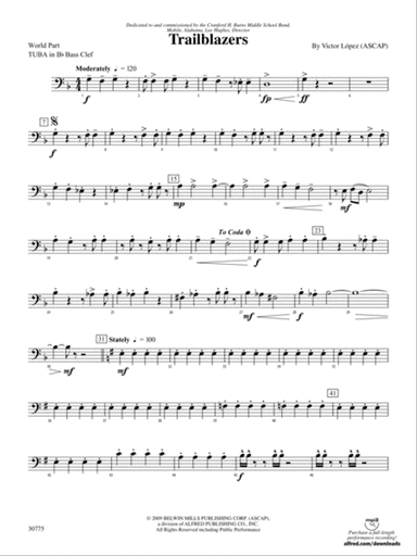 Trailblazers: (wp) B-flat Tuba B.C.