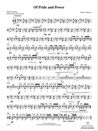 Of Pride and Power: 1st Percussion