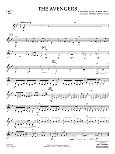 The Avengers (arr. Robert Longfield) - Pt.2 - Violin