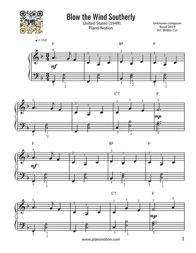 Blow the Wind Southerly (Piano Solo)