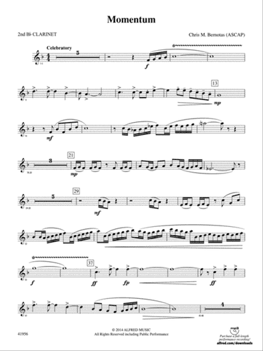 Momentum: 2nd B-flat Clarinet