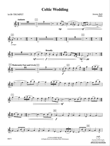 Celtic Wedding: 1st B-flat Trumpet