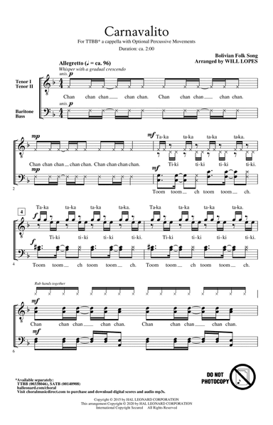 Carnavalito (arr. Will Lopes)