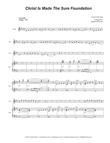 Christ Is Made The Sure Foundation (Violin solo and Piano)