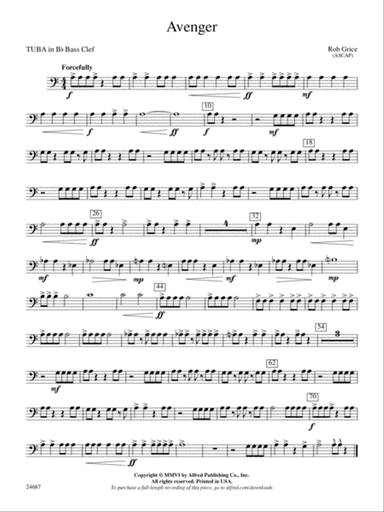 Avenger: (wp) B-flat Tuba B.C.