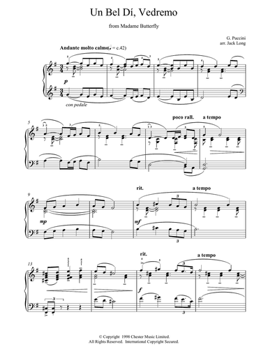 Un Bel Di, Vedremo From Madame Butterfly