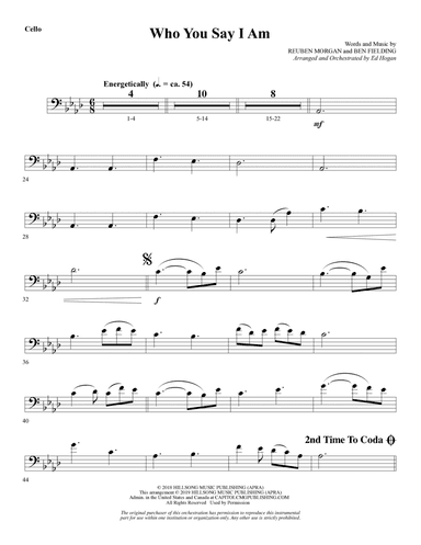 Who You Say I Am (arr. Ed Hogan) - Cello