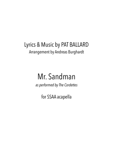 Mister Sandman